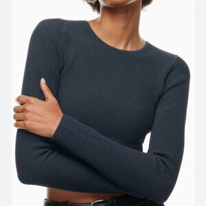 Aritzia Babaton Sculpt Knit Cropped Long Sleeve